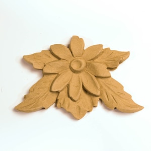 Flower 12 Χ 8 cm - Bending model - Flexible - Wood decoration - Wooden Furniture Moulding