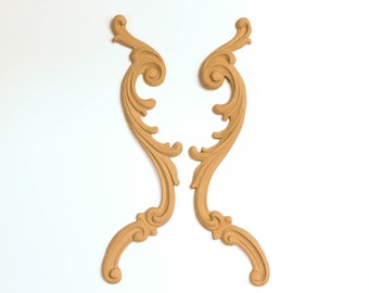 Wooden Decoration set 2 pieces 25 Χ 4 cm - Bending model - Flexible - Wood decoration - Wooden Furniture Moulding