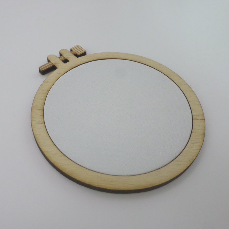 4/' inches Laser cut embroidery hoop with quality canvas for painting 10 cm