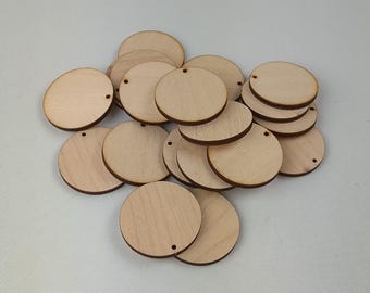 Laserskurna cirkelformade träutskärningar – obehandlade plywoodämnen