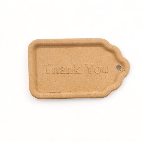 3 pcs Wood Carving Decorative Sign "Thank you" 10cm. X 5cm. - Bending model - Flexible - Wood decoration - Wooden Furniture Moulding
