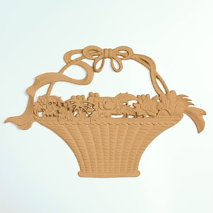 Wooden Basket 35 Χ 23 cm - Bending model - Flexible - Wood decoration - Wooden Furniture Moulding