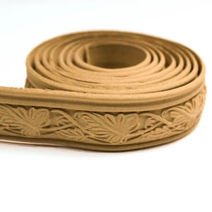 Moldura de madera 215 Χ 2,8 cm - Modelo curvado - Flexible - Decoración de madera - Moldura para muebles de madera