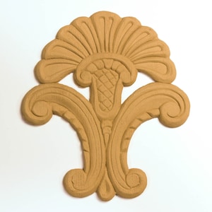 Wooden Furniture ornament 18.5 Χ 16.5 cm - Bending model - Flexible - Wood decoration - Wooden Furniture Moulding