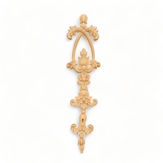 2 pcs Wood Carved Decorative Furniture 24cmX6cm - Bending model - Flexible - Wood decoration - Wooden Furniture Moulding