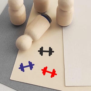 Weights stamp for scrapbooking, cards, clay | Mini Stamp | Planner Stamp | Multipurpose Stamp |
