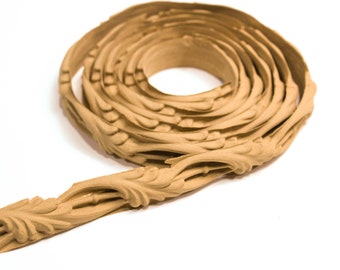 Modanatura in legno 215 Χ 2 cm - Modello pieghevole - Flessibile - Decorazione in legno - Modanatura per mobili in legno