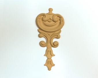 Wooden Furniture ornament 19 Χ 9 cm - Bending model - Flexible - Wood decoration - Wooden Furniture Moulding