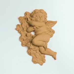 Angel 15 Χ 11 cm - Bending model - Flexible - Wood decoration - Wooden Furniture Moulding