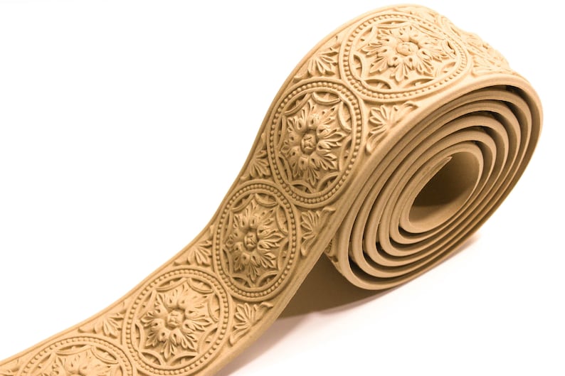 Wooden trim 215 Χ 7 cm Bending model Flexible Wood decoration Wooden Furniture Moulding image 3