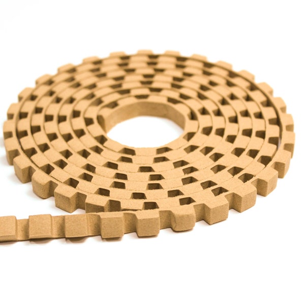 Embellecedor de madera 215 Χ 0,7 cm - Modelo de plegado - Flexible - Decoración de madera - Molduras de madera