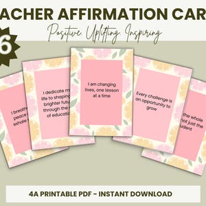 Inspirierende Affirmationskarten für Lehrer: Nachdenkliches Wertschätzungsgeschenk für Erzieher, perfekt für den Urlaub