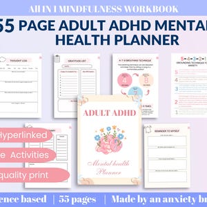 ADHD Therapy Workbook, Adhd Planner Adult, ADHD Late Diagnosis, neurodiverse. Mental Health Planner, Therapy Journal iPad, Goodnotes