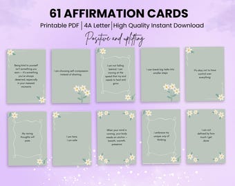 ADHD Affirmation Cards Printable: Self-Love & Positive Mindset (Digital Download)