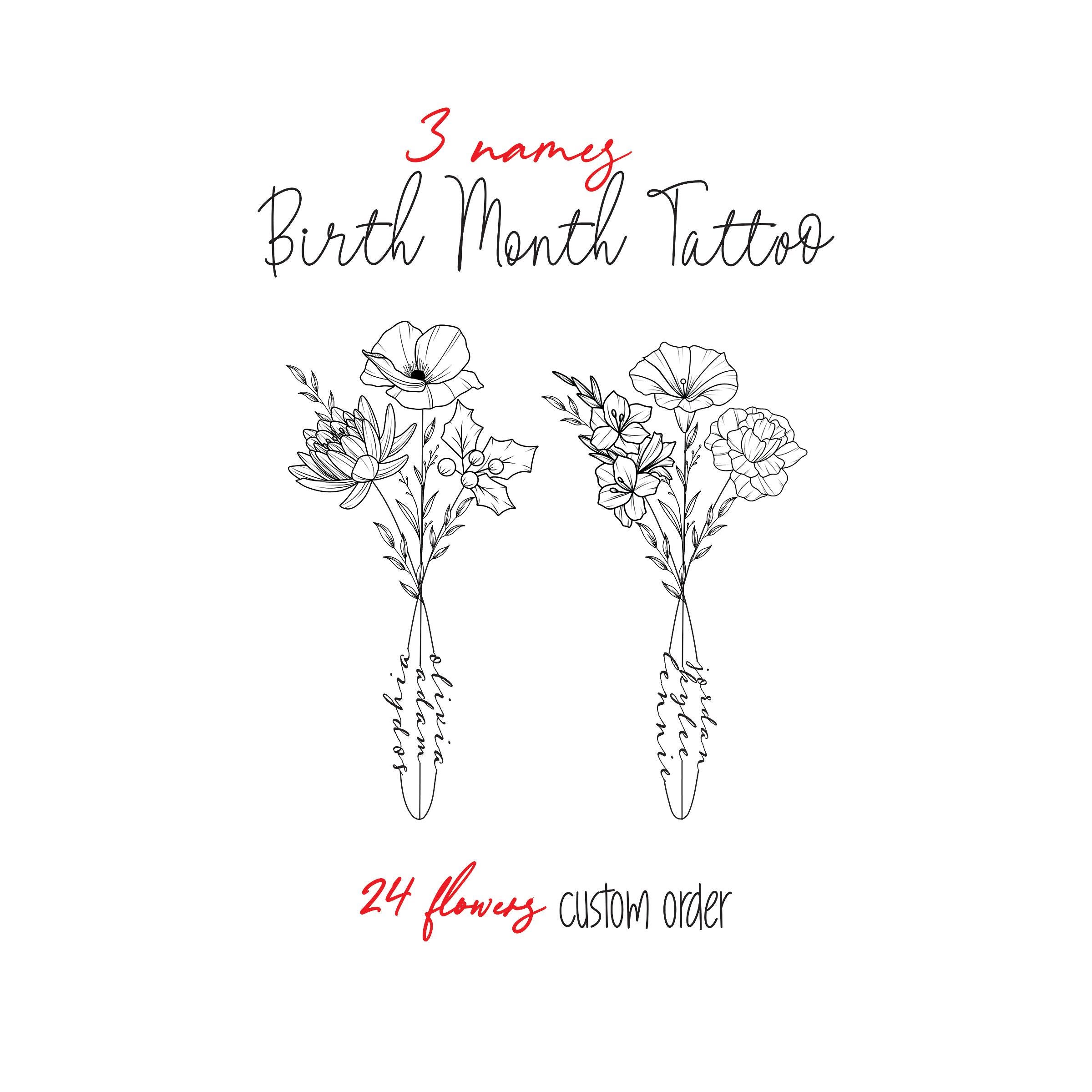 December tattoo - Etsy.de