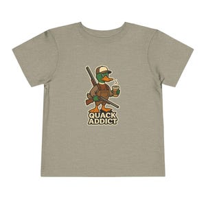 Quack Addict Toddler Tee, Cute Duck Hunting Shirt, Kids Hunting Gear, Gifts for Young Hunters, Fun Birthday Apparel, Nature Lover Clothes