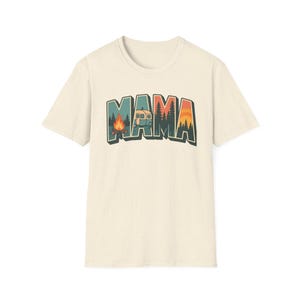 Mama Camping Graphic T-Shirt, Adventure Tee, Outdoor Lover Top, Gift for Moms, Family Vacation Apparel, Heartwarming Nature Shirt