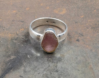 天然アメジストリング：スターリングシルバーの重ね付けジュエリー、2