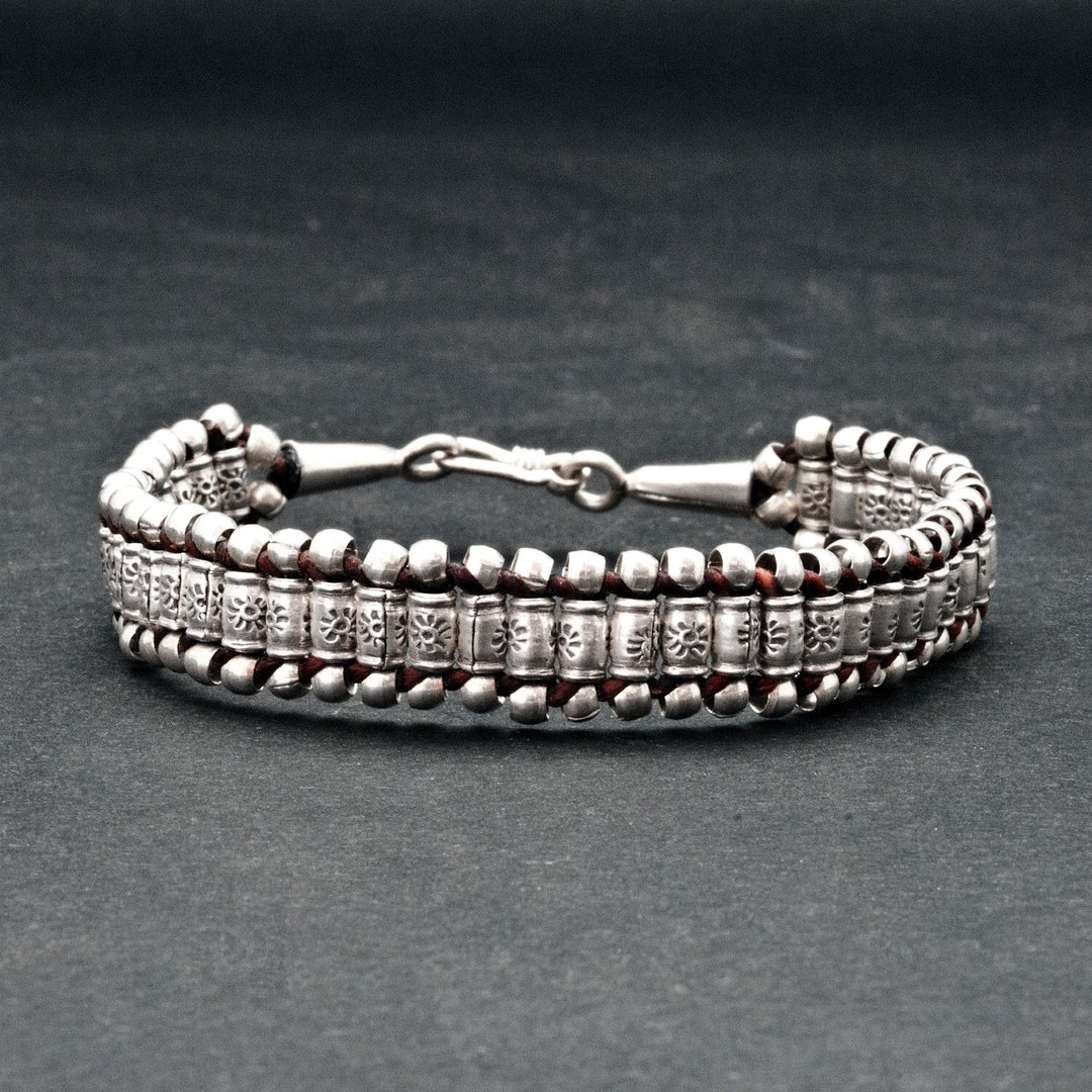Handwoven Sterling Silver Bracelet, Men or Women's Friendship Bracelet ...