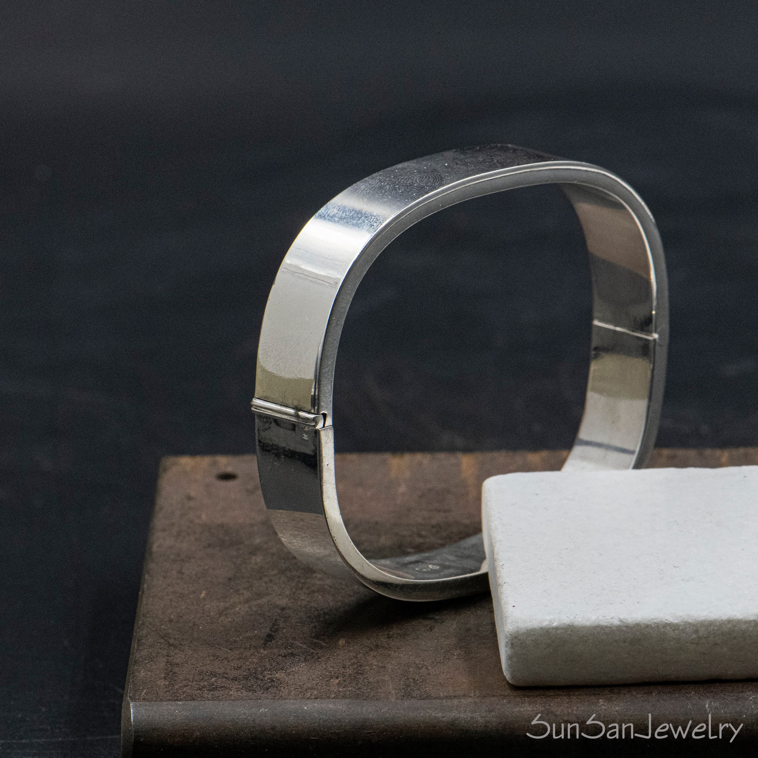 Silver Band Bracelet - Etsy