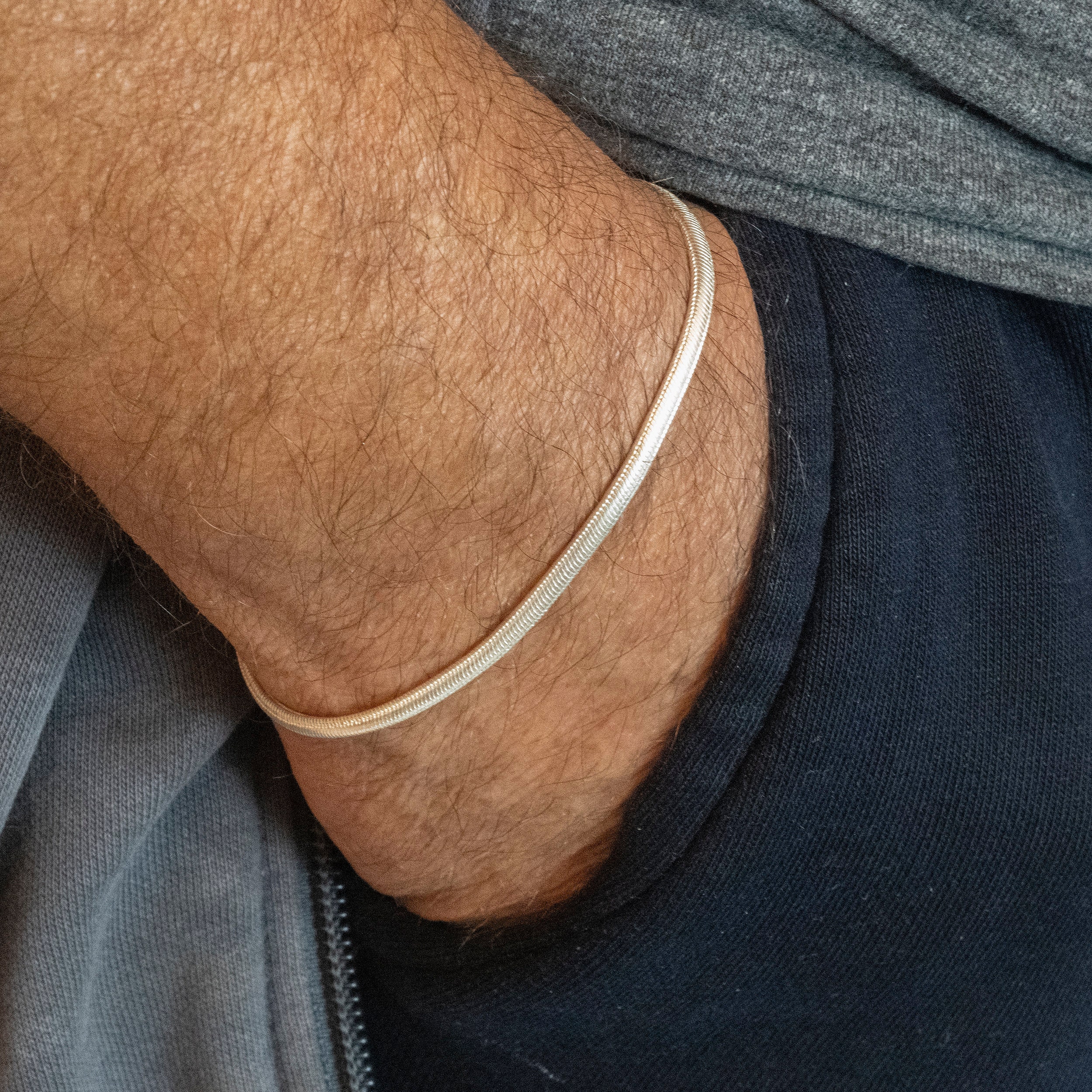 SNAKE CHAIN BRACELET SILVER SNAKE CHAIN BRACELET SILVER
