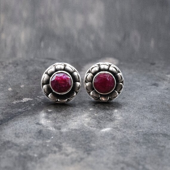 red earrings for men