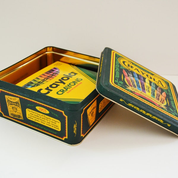 90th Anniversary Edition Crayola Crayon Tin and Box