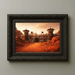 Orgrimmar Gates Inspired Wow Concept Art Style Fantasy Landscape Print (Digital Download)