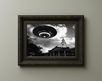Vintage UFO-Foto - Sci-Fi Wandkunst (Digitaler Download)