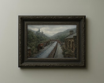 Impresión inspirada en un paisaje fantástico de Magical Station (descarga digital)