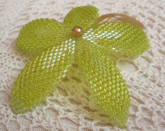 SALE!! Jewelry beading tutorial - delica BEADED FLOWER - pdf file instructions