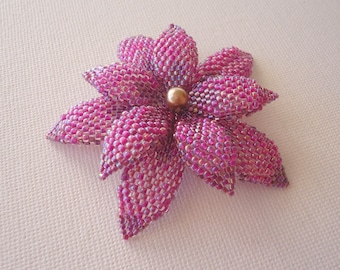 SALE !! Jewelry beading tutorial - delica and seed beaded Double Flower - beading instructions - present - beaded jewelry