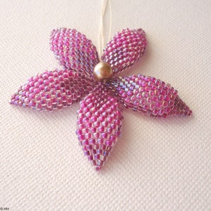 SALE!! Jewelry beading tutorial - delica and seed beaded Mini Flower - beading instructions, beading pattern, beaded jewelry, flower pattern