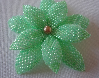 SALE !! Jewelry beading tutorial - delica and seed beaded Double Flower - beaded jewelry