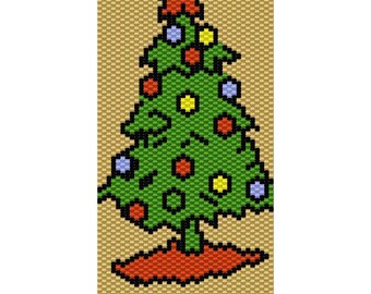 PDF file beading pattern, Christmas tree - beaded decoration, christmas present, beaded jewelry, beaded bracelet, beads, beading idea, happy