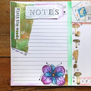 Nature journal, printed zine style. Planner, notes, record nature, sewn together. image 9