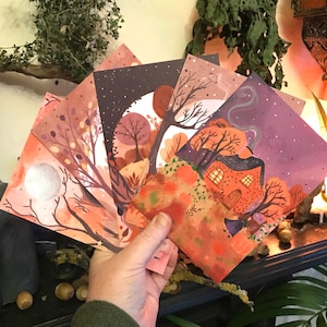 Postales de arte otoñal, 5 para elegir