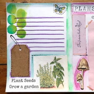 Nature journal, printed zine style. Planner, notes, record nature, sewn together. image 7