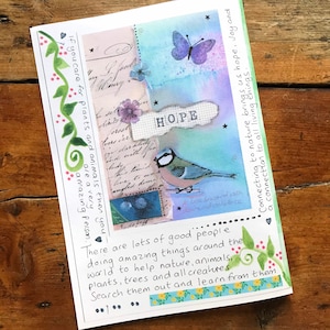 Nature journal, printed zine style. Planner, notes, record nature, sewn together. image 2