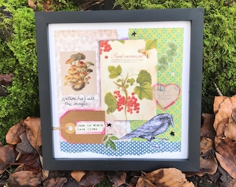 Home is where love lives mixed media framed art