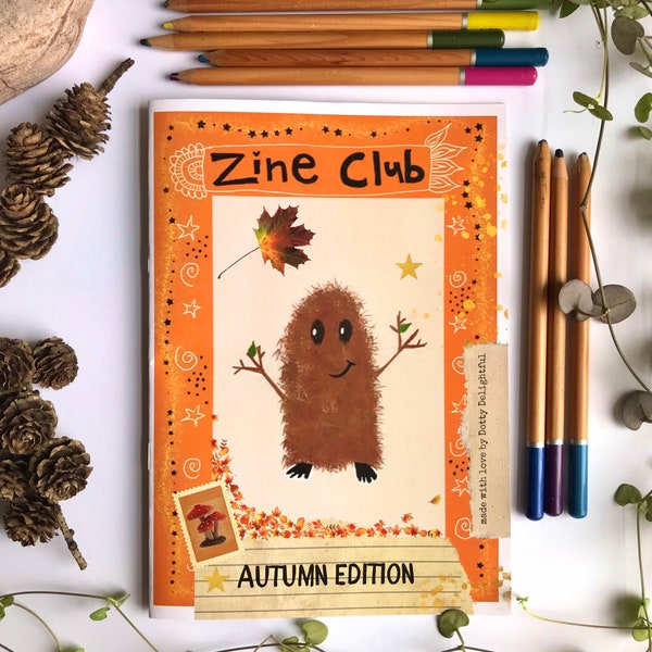 Zine club Autumn zine for kids, fun activities