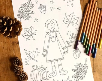 Physical Autumn colouring pages delivered to your door