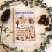November zine, folklore, nature, animals, herbal remedies, moon, plants, history, flowers, educational, seasonal zine. 