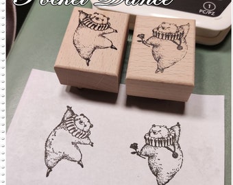 Stämpelset med dansande björn, Planner Scrapbooking Supply