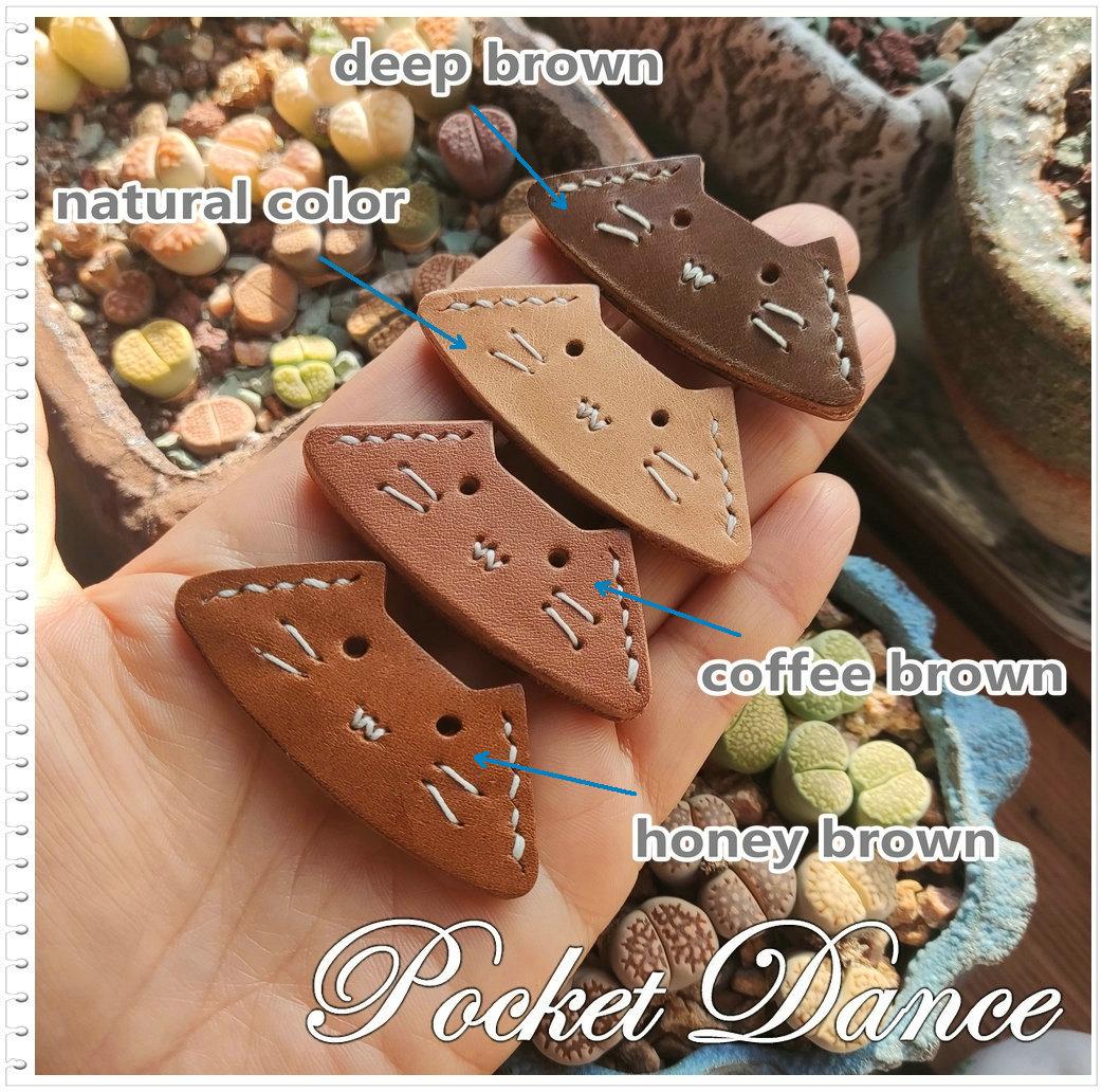 Handmade leather cat kitty corner bookmark for kids children student booklover reader graduation gift