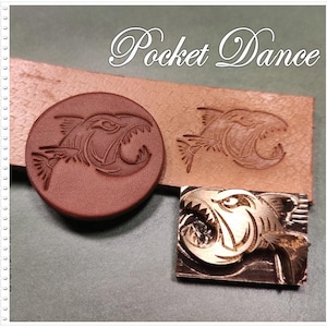 Fisch Leder Messing Stempel Werkzeug für Lederhandwerk, Heat Press Stamp Punch, Leder Die Stamp für Lederarbeiten und Holzprägung