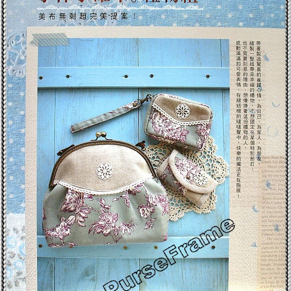 Tutorial Book  (Gift Crafts Happiness) for purse making with Patterns