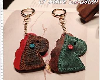 Leather Dinosaur Keychains Keyring Bag charms Gifts