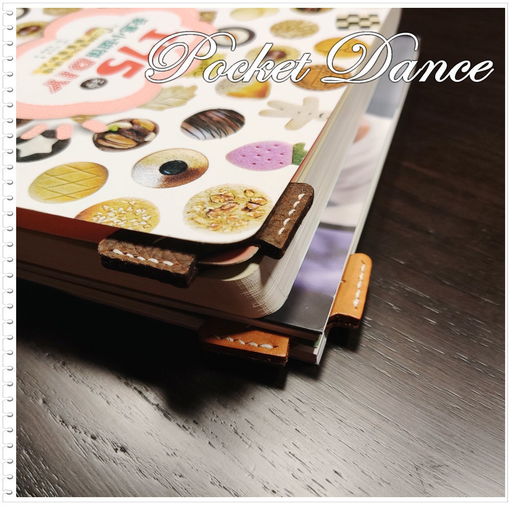 Handmade leather cat kitty corner bookmark for kids children student booklover reader graduation gift