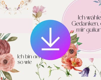 10 Affirmation Cards to Print – Positive Sayings PDF | Self-Love & Mindfulness | Digital Cards | Instant Download